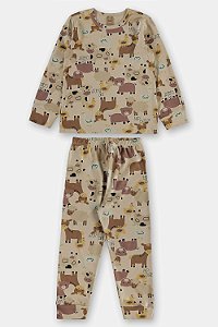 Pijama Blusa e Calça Fazenda Marrom - Tam 6 - Up Baby