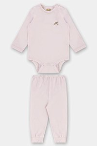 Conjunto Malha Térmica Rosa - Tam G - Up Baby