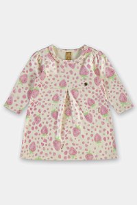 Vestido Manga Longa Rosa Morango - Tam P - Up Baby