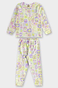 Pijama Blusa e Calça Maça Verde - Tam 6 - Up Baby