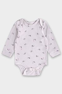 Body Manga Longa Rosinha Salsichinha - Tam M - Up Baby