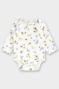 Body Manga Longa Animaizinhos - Tam P - Up Baby