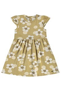 Vestido Floral Bege - Tam 2 - Up Baby