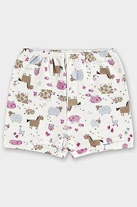Short em Suedine Fazendinha Rosa - Tam P - Up Baby