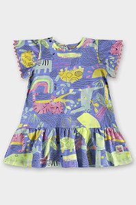 Vestido Jacaré Azul - Tam 2 - Up Baby