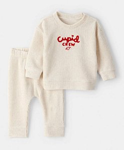 Conjunto Marfim Cupido - 6m (3 a 6 meses) - Carter's