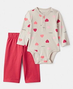 Conjunto Body Coração - RN - Carter's