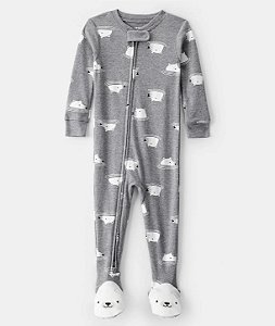 Pijama Macacão Urso Cinza - 18m (12 a 18 meses) - Carter's