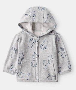 Casaco Moletom Dog Cinza - 24m (18 a 24 meses) - Carter's