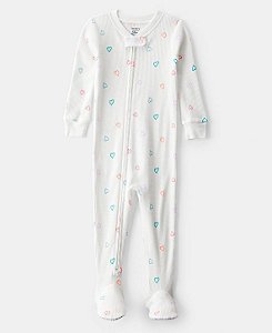 Pijama Macacão Branco Coração - 12m (9 a 12 meses) - Carter's