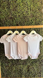 Kit 4 Bodys Rosa Bebê - Tam 12m (12 a 18 meses) - Tommy Hilfiger