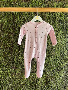 Macacão Zíper Rosinha Logo - 9m (6 a 9 meses) - Tommy Hilfiger