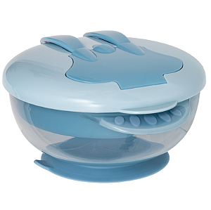 Kit Refeição com compartimento e talheres Azul - Buba