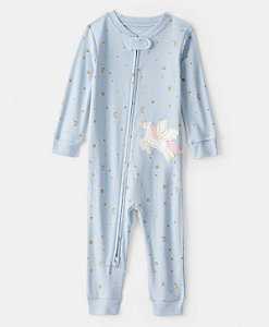 Pijama Macacão sem pezinho Unic Azul - 3T (3 a 4 anos) - Carter's
