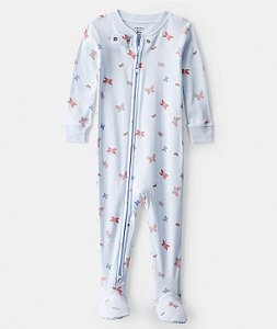 Pijama Macacão Borboleta Azul - 2T (2 a 3 anos) - Carter's