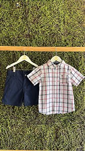 Conjunto Short Camisa Xadrez Tam 6A - Tommy Hilfiger