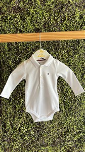 Body Manga Longa Branco 18m(12 a 18 meses) - Tommy Hilfiger