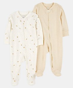 Kit 2 Macacões Amarelo Pintinho - 3m (1 a 3 meses) - Carter's