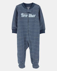 Pijama Macacão Irmãozinho Azul - 6m (3 a 6 meses) - Carter's
