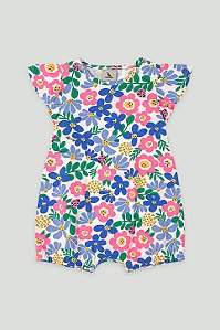 Macaquinho Floral Azul/Rosa - Tam GG - Quimby