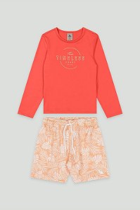 Conjunto UV Bermuda Laranja Timeless - Tam 6 - Quimby