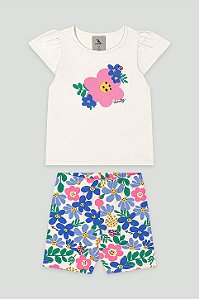 Conjunto Bermuda Ciclista Azul/Rosa - Tam M - Quimby