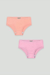 Kit 2 Calcinhas Rosa/Coral - Tam 4 - Quimby