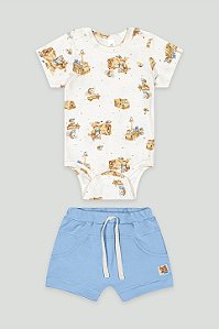 Conjunto Body Short Elefante Avião - Tam RN - Up Baby