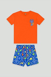 Conjunto Short Escorpião Laranja - Tam 6 - Up Baby