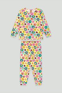 Pijama Calça Flores Pink - Tam 1 - Up Baby