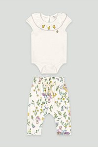 Conjunto Body Bordado Calça Pato/Patinhos - Tam G - Up Baby