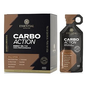 GEL CARBO ACTION COM CAFEINA 10 SACHES - ESSENTIAL NUTRITION