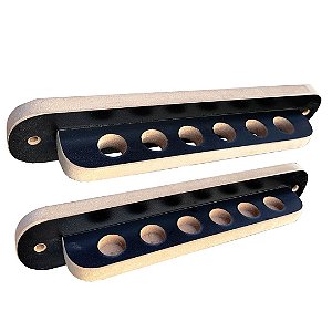 Suporte Para 6 Tacos Sinuca MDF Preto