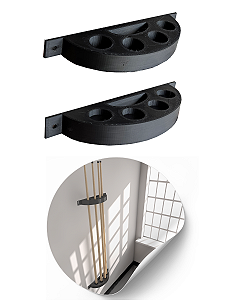 Suporte Para 4 Tacos Modelo Oval Snooker Sinuca