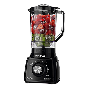 LIQUIDIFICADOR MONDIAL TURBO POWER L-99-FB 550W 220V PRETO (OUTLET) OPEN