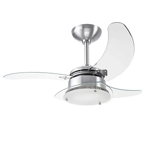 VENTILADOR DE TETO TRON CHANCELER 130W 127V ALUMUNIO ESCOVADO (OUTLET) BOX