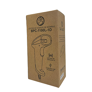 LEITOR CODIGO DE BARRAS LASER USB BRAZILPC BPC-1100L-1D (FEBRABAN) BOX I