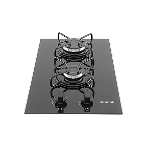 Cooktop Suggar FG2002AVP 2 Bocas a Gás Vidro Preto Outlet Box