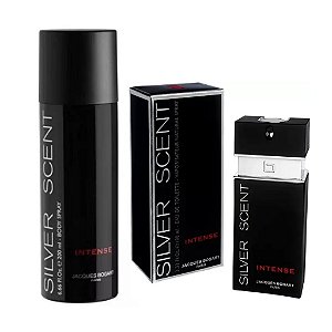 Kit Perfume Silver Scent Intense 100 ml + Desodorante Body Spray Silver Scent Intense 200 ml