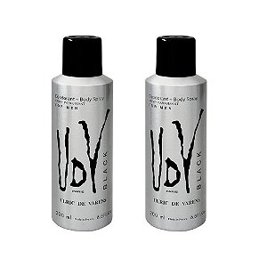 Kit 2 Desodorantes Body Spray Udv Black 200 ml