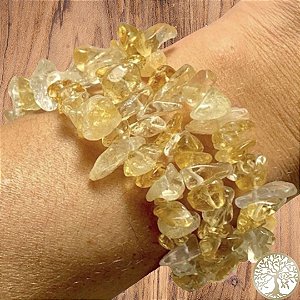 Pulseira de Citrino ( cascalho)