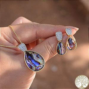 Conjunto de Abalone Cravejado
