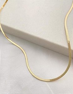 Colar Corrente Malha Folheada a Ouro 18k