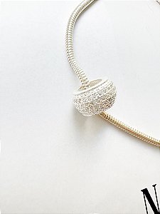 Berloque Separador Zircônia Prata 925