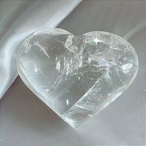 Coração de Quartzo Transparente
