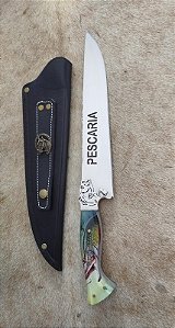FACA ESTILO PICANHEIRA AÇO CIRÚRGICO "PESCARIA"