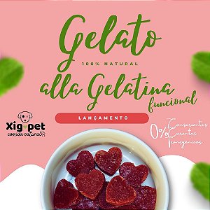 Sorvete para cães e gatos | Gelato Alla Gelatina | 100% natural | Congelado