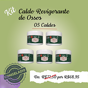 Kit Caldo de Ossos Revigorante para Cães e Gatos