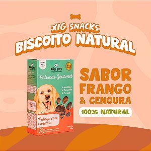 Biscoito Natural para Pets | Sabor Frango e Cenoura | 100% Natural | Sem aditivos