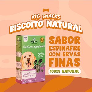 Biscoito Natural para Pets | Sabor Espinafre com Ervas Finas | 100% Natural | Sem aditivos